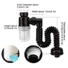Siphon évier flexible accordéon PVC ABS noir blanc coude… – vue 7