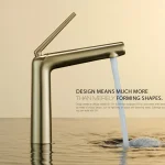 Robinet de lavabo de salle de bains sous plan tout en cuivre, mélangeur d&rsquo;eau chaude et froide, laiton massif de qualité supérieure, petit espace convivial, Design d&rsquo;art moderne