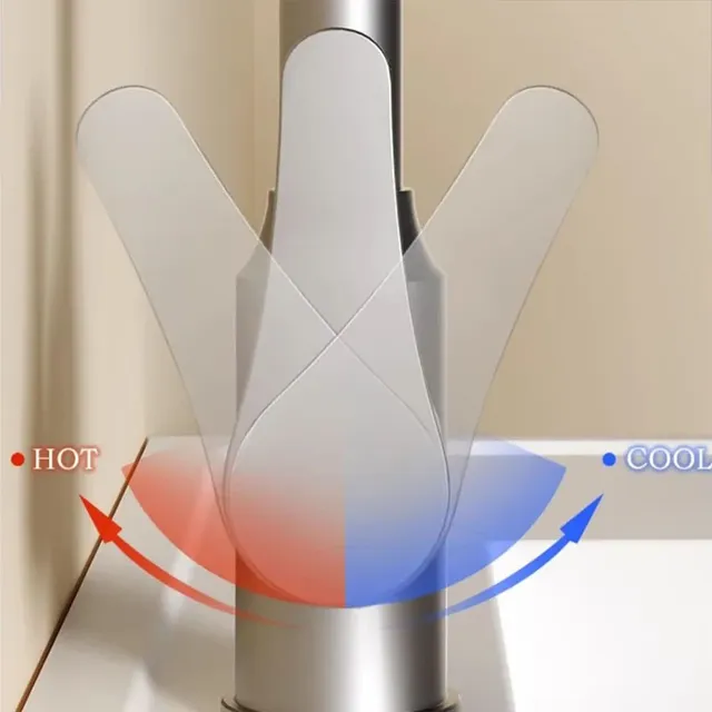 Robinet de lavabo gris en acier inoxydable – vue 4