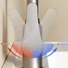 Robinet de lavabo gris en acier inoxydable – vue 4