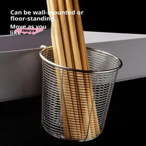 Organisateur de couverts en acier inoxydable, Cage ronde pour baguettes, fourchette, cuillère, support de séchage, égouttoir à ustensiles, porte-couverts