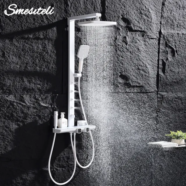 Colonne douche murale thermostatique tête pluie carrée…