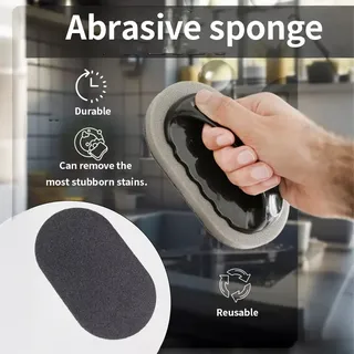 Technologie noire de nettoyage de cuisine! Brosse éponge émeri…