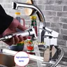Robinet d'évier en laiton chromé et noir monté sur pont – vue 4