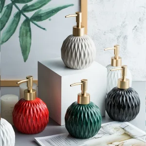 Distributeur en céramique réutilisable Regina, bouteille à pompe liquide HI, distributeur de gratitude, décoration HODecoration Distributeur en céramique réutilisable Regina, bouteille à pompe liquide HI, distributeur de gratitude, décoration HODecoration