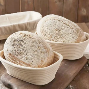 Panier ovale résistant à la masse, Fermentation du pain, fait à la main, Banneton Brotform, panier en osier et rotin, paniers de doublure, augmentation de la pâte Panier ovale résistant à la masse, Fermentation du pain, fait à la main, Banneton Brotform, panier en osier et rotin, paniers de doublure, augmentation de la pâte