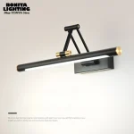 Moderne LED miroir avant lampe salle de bain miroir armoire lumières rétro rétractable pliable à côté de la lampe murale commode lumière de remplissage