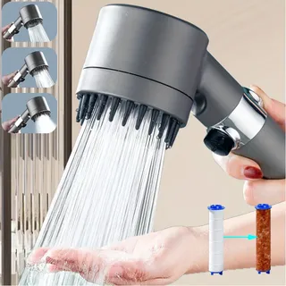 Pommeau de douche à pression à 3 vitesses avec filtre