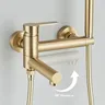 Baignoire à bec rotatif avec douchette à main – vue 3