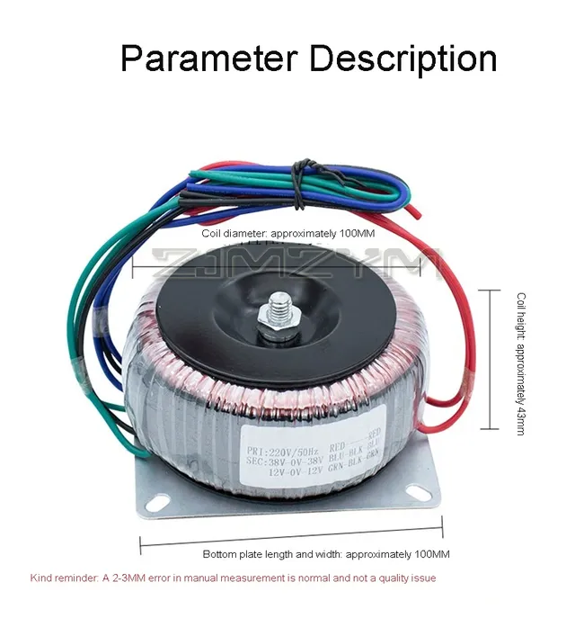 Transformateur torique 300W primaire 220V secondaires… – vue 5