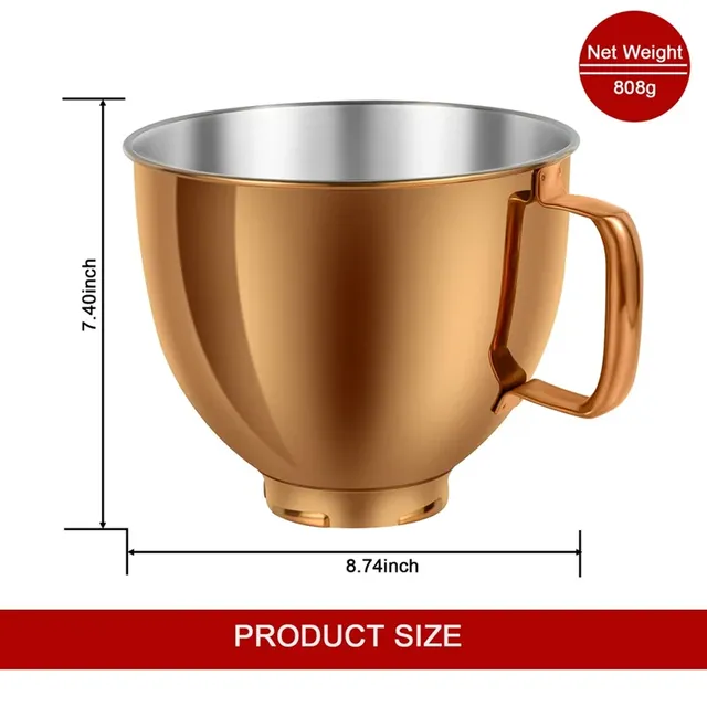 Bol mélangeur en acier inoxydable 5 QT – vue 5