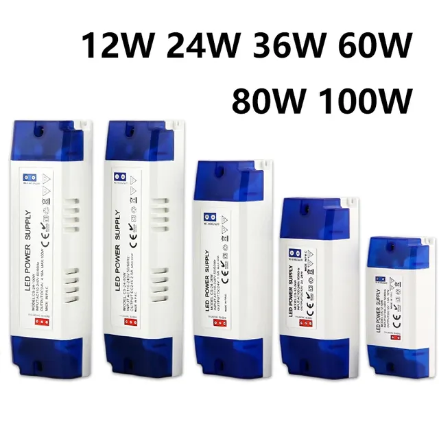 Transformateur d'éclairage LED 100W 80W 60W 36W 24W 12W