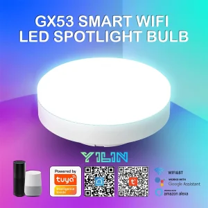 GX53-Ampoule de budgétaire WiFi intelligente, Downlight LED, Intelligent, Table de contrôle, Monté en surface, Lampe d’armoire, AC 220V, RGBCW, 12W GX53-Ampoule de budgétaire WiFi intelligente, Downlight LED, Intelligent, Table de contrôle, Monté en surface, Lampe d’armoire, AC 220V, RGBCW, 12W