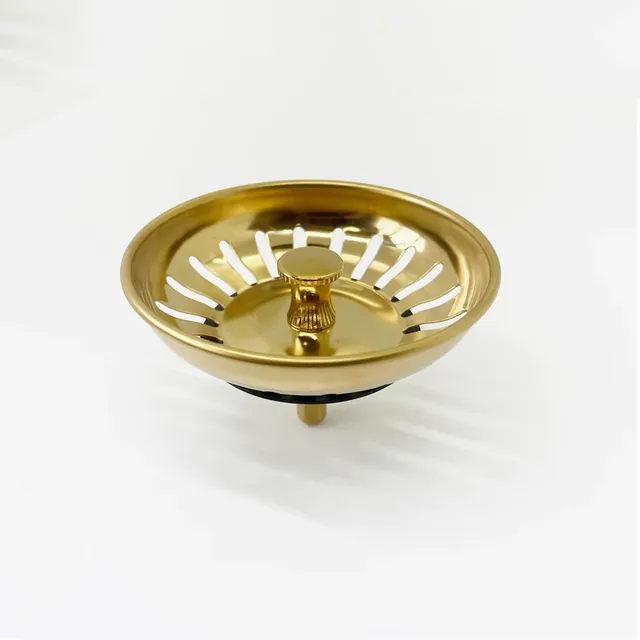 Bouchon de crépine d'évier de cuisine doré – vue 6