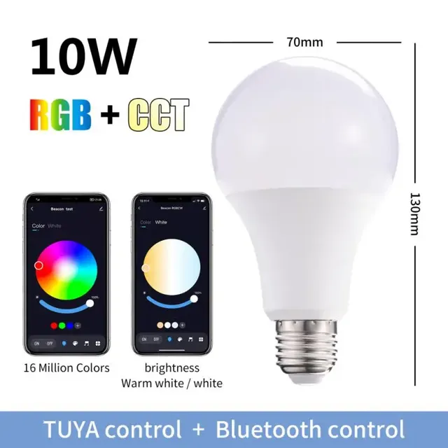 Ampoule Led intelligente Tuya Bluetooth RGBCW – vue 6