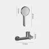Mitigeur baignoire mural cascade plat noir mat chromé… – vue 6