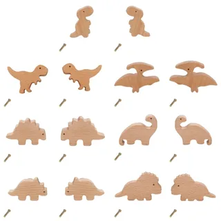 Poignée décorative meuble dinosaure bois hêtre naturel sûr inodore…
