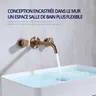 Robinet de lavabo en or rose brossé 100% robinet d'évier… – vue 3