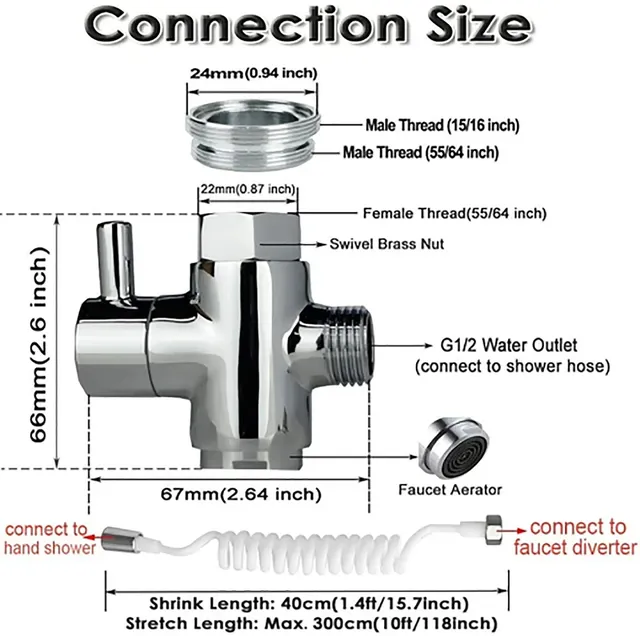 Pulvérisateur de robinet d'eau réglable – vue 6