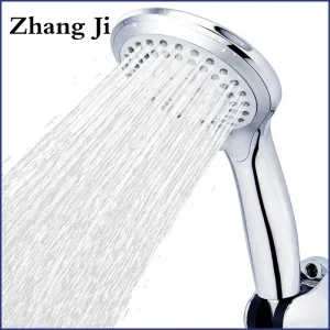 Zhangji – Pomme de douche à économie d’eau, design standard et classique,grand panneau d’économie d’eau, buse pour la salle de bain, accessoires de couleur aléatoire G1/2, 5 modes Zhangji – Pomme de douche à économie d’eau, design standard et classique,grand panneau d’économie d’eau, buse pour la salle de bain, accessoires de couleur aléatoire G1/2, 5 modes
