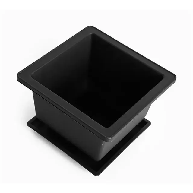 Lot cinq pots carrés rectangulaires plastique surface… – vue 3