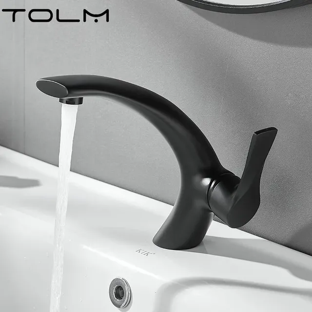 Robinet mitigeur lavabo contemporain bec long courbé… – vue 6