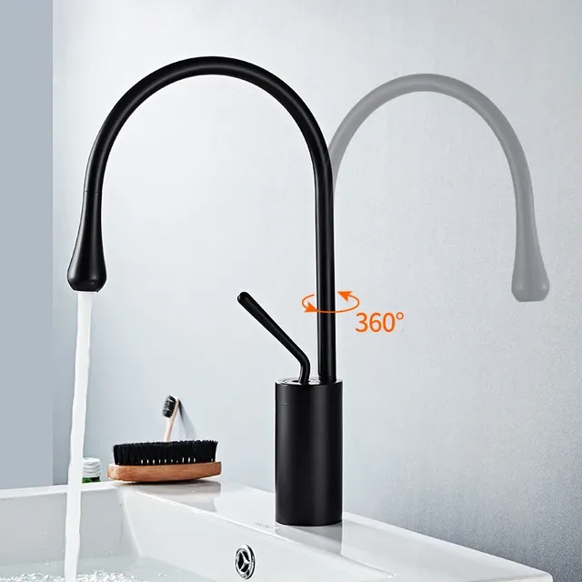 Robinet mitigeur de lavabo à levier unique et bec… – vue 5