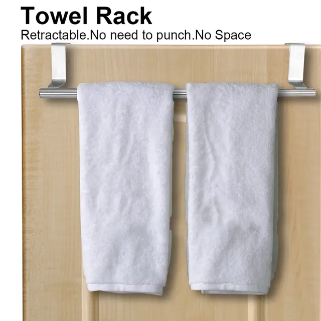 Porte serviettes rétractable suspendu acier inoxydable… – vue 2