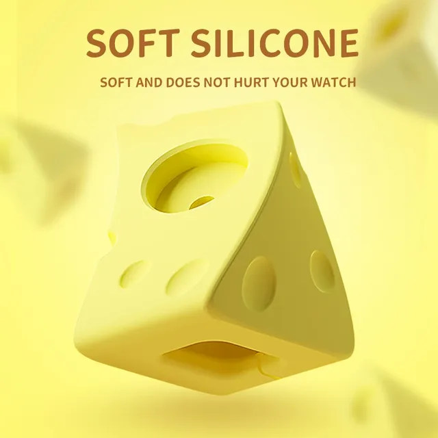 Support chargeur montre connectée silicone jaune fromage… – vue 3