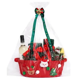 Panier de rangement en coton tissé de noël
