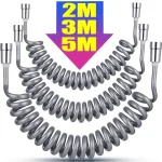 Tuyau de douche à ressort de 2/3/5 mètres, ligne téléphonique en plastique, tuyau de douche, Tube d&rsquo;eau pour chambre à coucher, nettoyage personnel et bain d&rsquo;animaux domestiques