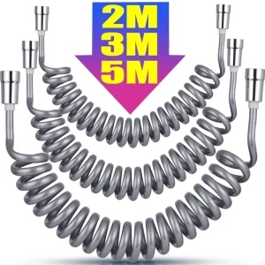 Tuyau de douche à ressort de 2/3/5 mètres, ligne téléphonique en plastique, tuyau de douche, Tube d’eau pour chambre à coucher, nettoyage personnel et bain d’animaux domestiques Tuyau de douche à ressort de 2/3/5 mètres, ligne téléphonique en plastique, tuyau de douche, Tube d’eau pour chambre à coucher, nettoyage personnel et bain d’animaux domestiques