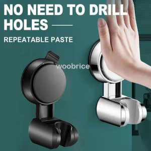 Support de pomme de Douche, Support mural à ventouse 360 ° Support de pomme de douche plaqué réglable, support mural de salle de bains Support de pomme de Douche, Support mural à ventouse 360 ° Support de pomme de douche plaqué réglable, support mural de salle de bains