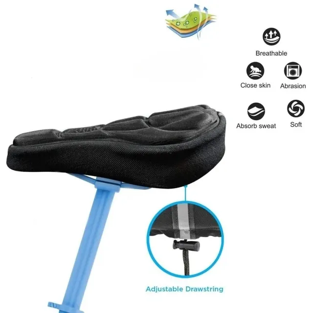 Doux 3D rembourré vélo vélo vtt vélo selle housse de… – vue 6