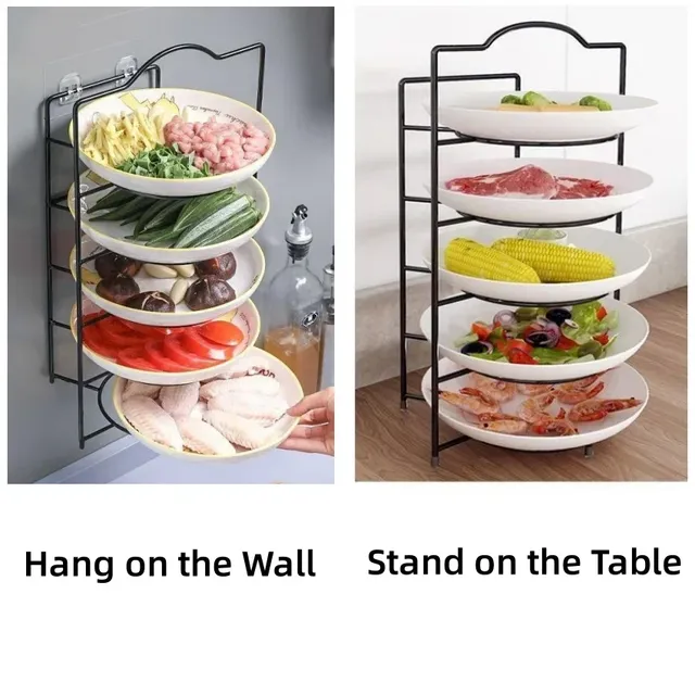 Étagère de rangement de cuisine multicouche en métal – vue 2