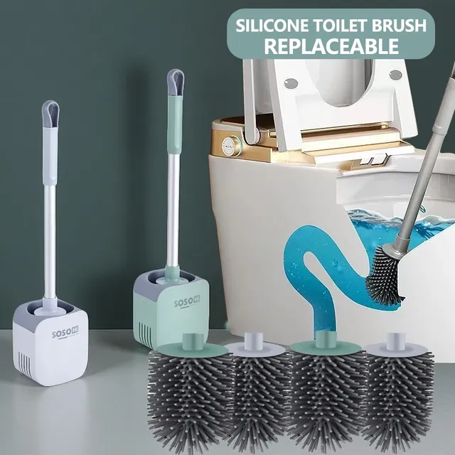 Brosse toilette murale sans poinçonnage silicone souple…