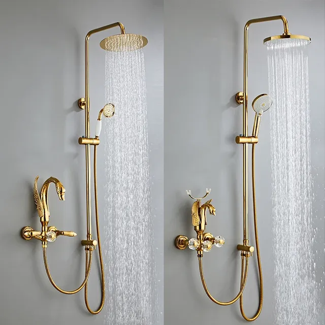 Robinet de douche doré de luxe – vue 3