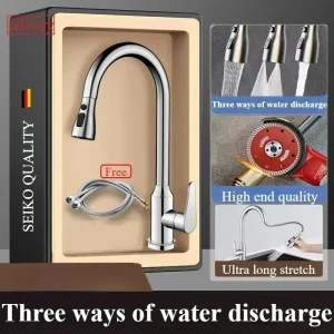 Robinets de cuisine pistolet en cuivre fin gris évier de cuisine robinet extractible évier domestique lavabo rotatif robinet chaud et froid Robinets de cuisine pistolet en cuivre fin gris évier de cuisine robinet extractible évier domestique lavabo rotatif robinet chaud et froid