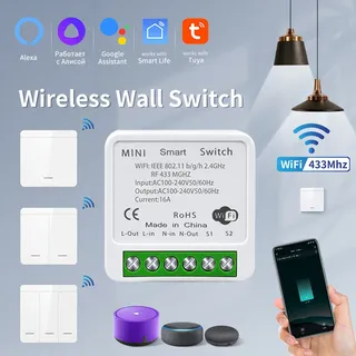 Wifi RF 433MHz commutateur intelligent Tuya vie intelligente Alexa…