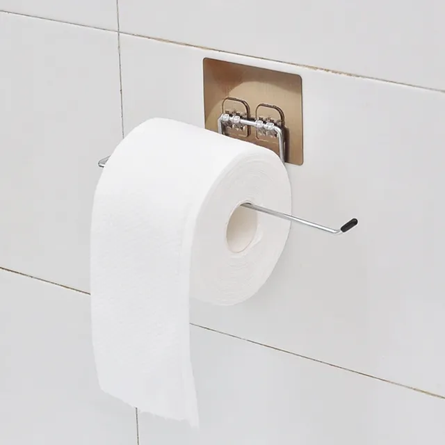 Porte-papier hygiénique adhésif pour salle de bain – vue 4