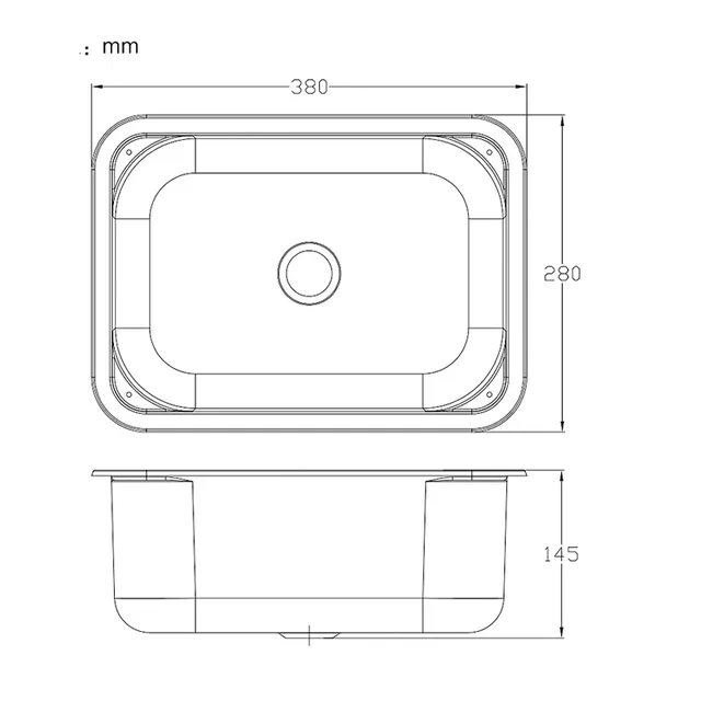 Évier carré cuisine noir inox 304 encastrable mat… – vue 6