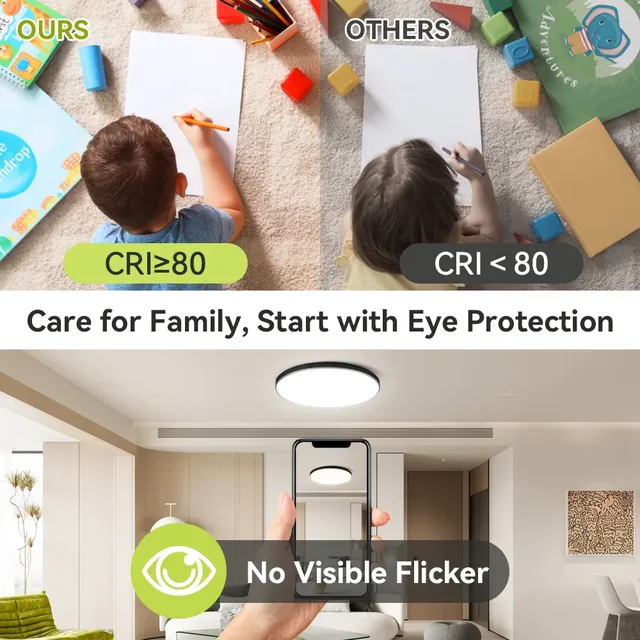 Plafonnier LED intelligent télécommandé dimmable… – vue 5