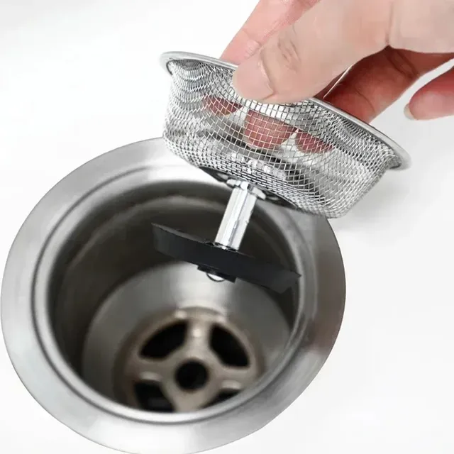 Évier de cuisine filtre en acier inoxydable égout maille… – vue 5
