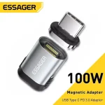 Essager 100W adaptateur magnétique 24 broches USB Type C PD 3.0 convertisseur de câble de Charge rapide pour Ipad Pro Macbook connecteur adaptateur magnétique