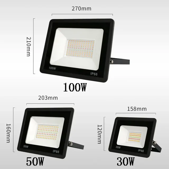 LED RGB projecteur réflecteur intelligent 30W 50W 100W… – vue 2