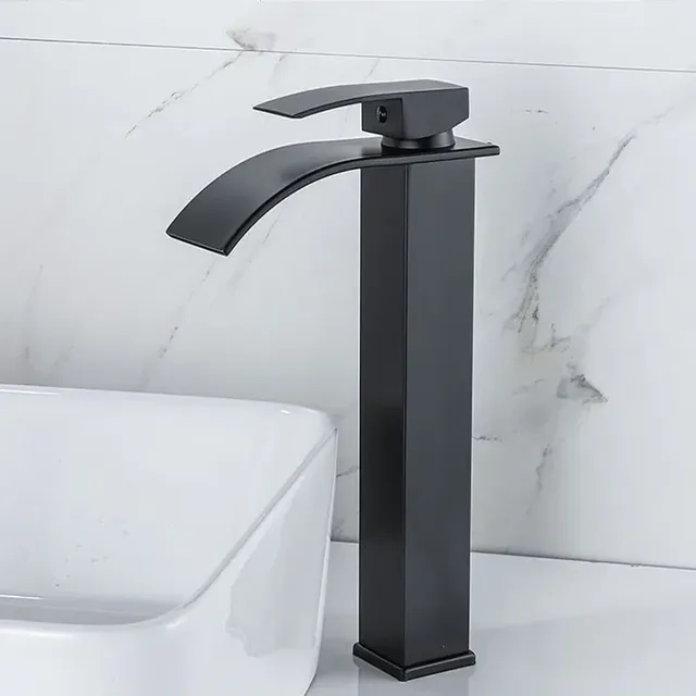 Robinet de lavabo en acier inoxydable noir – vue 3