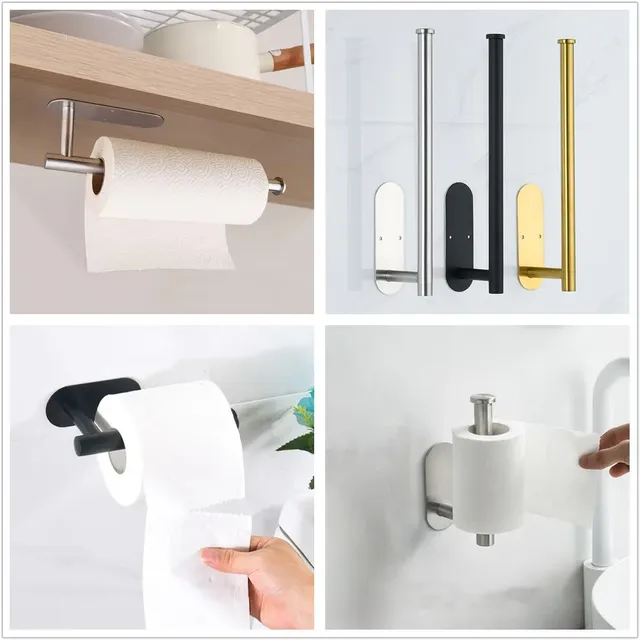 Porte-serviettes adhésif pour mur de salle de bain – vue 5
