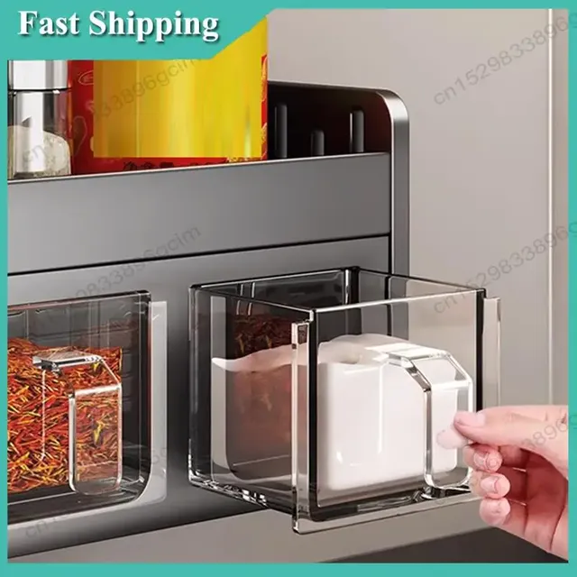 Étagère épices murale acier inoxydable rangement… – vue 5