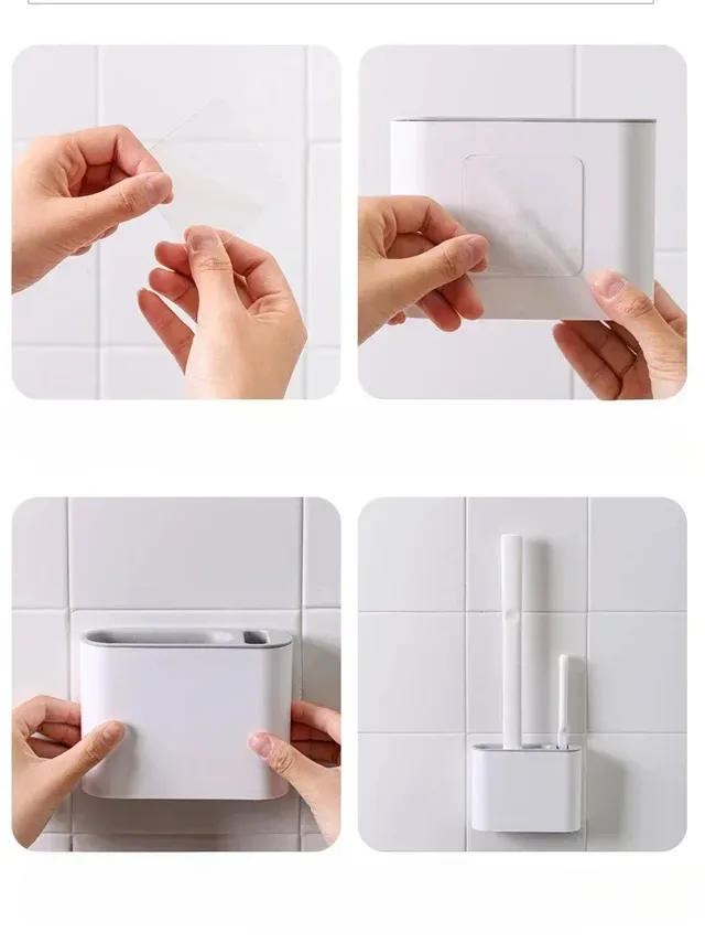 Brosse de nettoyage de brosse de toilette en Silicone – vue 4