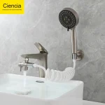 Ciencia évier douche pulvérisateur fixation évier robinet pulvérisateur ensemble avec 5 Modes de pulvérisation pomme de douche, tuyau et adaptateur inverseur